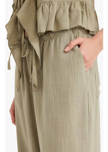Wide Leg Çift Cepli Normal Bel Standart Boy Pantolon D1009AX25SP indirimleri