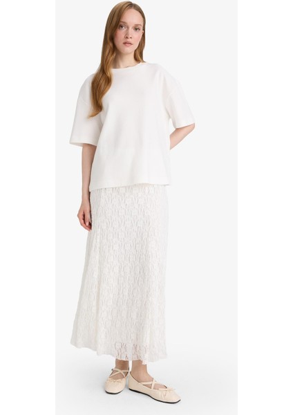 Dantel Beyaz Maxi Etek F5014AX25HS fiyatları