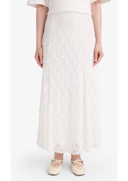 Dantel Beyaz Maxi Etek F5014AX25HS fırsatları