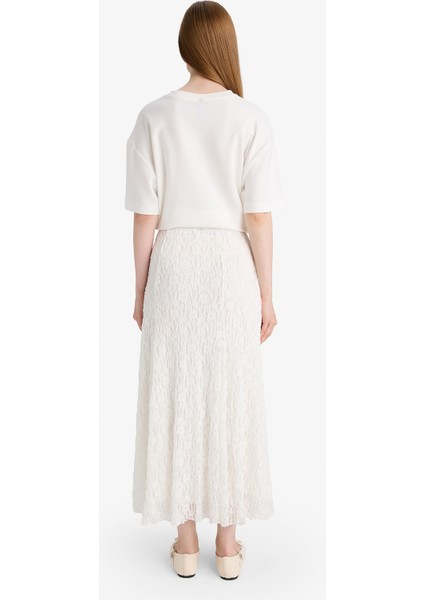 Dantel Beyaz Maxi Etek F5014AX25HS