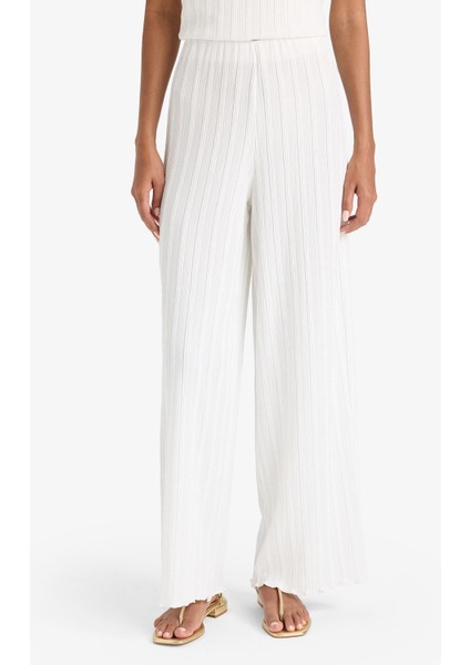 Wide Leg Bürümcük Geniş Paça Pantolon F6172AX25SM fırsatları
