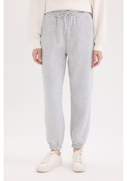 Standart Fit Kalın Jogger Eşofman Altı Bel Paça Lastikli Basic Düz Uzun Boy S7370AZ25SP fırsatları