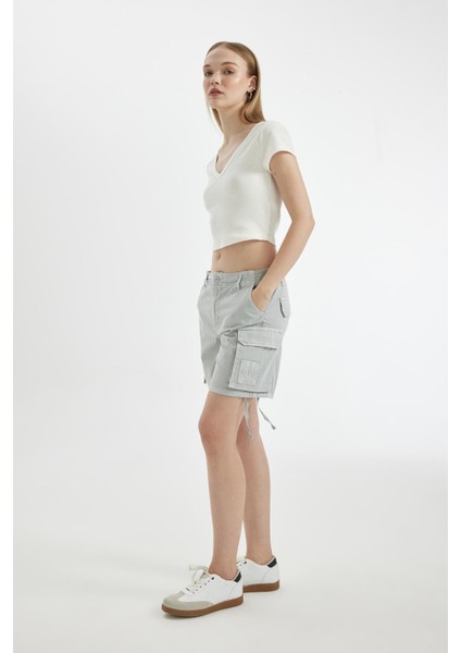 Coool Regular Fit Normal Bel Kısa Paça Gabardin Şort D1006AX24SM modelleri