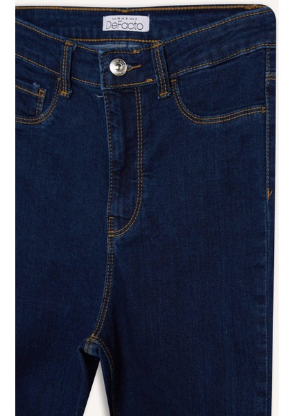 Jegging Yüksek Bel Bilek Boy Dar Paça Basic Düz Jean Pantolon B7498AX25SP