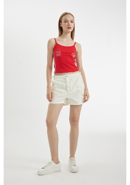 Coool %100 Pamuk Regular Fit Normal Bel Kısa Paça Gabardin Şort A3688AX24HS