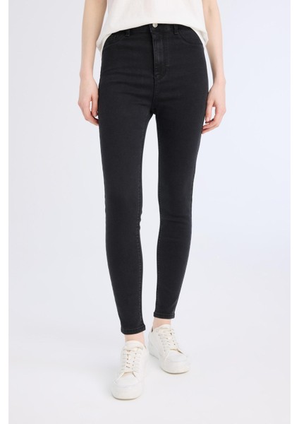Jegging Yüksek Bel Bilek Boy Dar Paça Basic Düz Jean Pantolon B7498AX25SP fırsatları