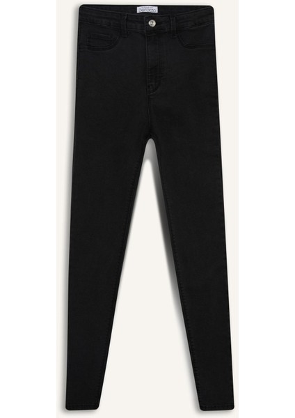 Jegging Yüksek Bel Bilek Boy Dar Paça Basic Düz Jean Pantolon B7498AX25SP