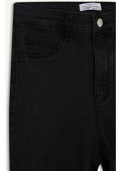 Jegging Yüksek Bel Bilek Boy Dar Paça Basic Düz Jean Pantolon B7498AX25SP