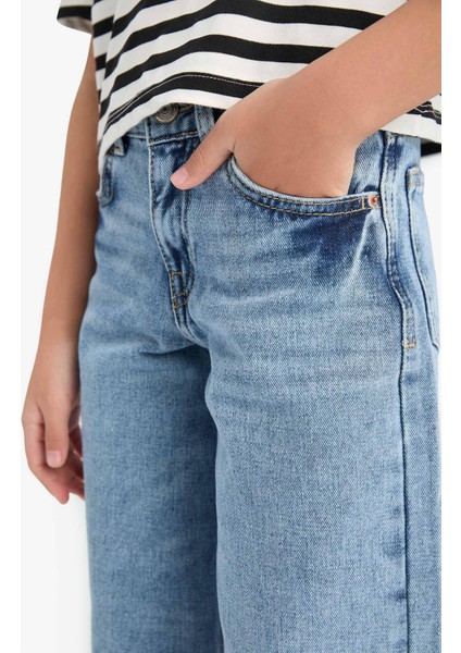 Kız Çocuk Wide Leg Geniş Paça Jean Pantolon D7093A825SM indirimleri