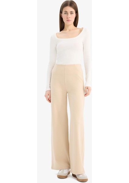 Wide Leg Standart Boy Basic Düz Geniş Bol Paça Eşofman Altı E7952AX25SP fiyatları