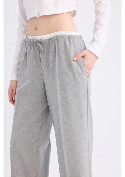 Wide Leg Kumaş Pantolon Normal Bel Geniş Cepli Pensli Bol Paça E2470AX24WN indirimleri