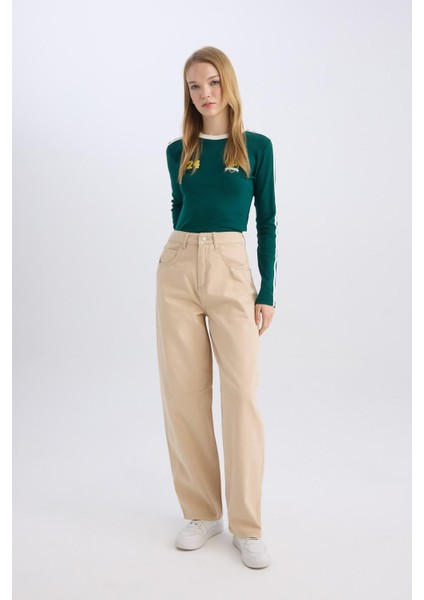 Coool Gabardin Pantolon Baggy Fit Normal Bel Cepli Basic Düz D3761AX24AU fiyatları