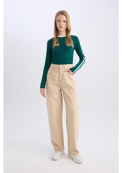 Coool Gabardin Pantolon Baggy Fit Normal Bel Cepli Basic Düz D3761AX24AU fırsatları