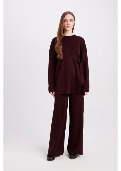 Triko Pantolon Regular Fit Beli Lastikli Cepli Düz Basic Düz Paça D7511AX24WN fırsatları