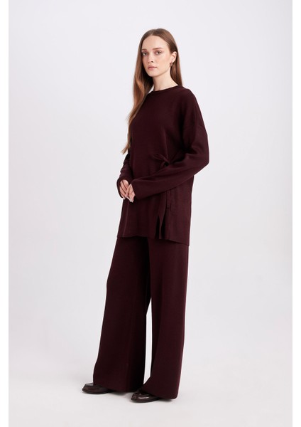 Triko Pantolon Regular Fit Beli Lastikli Cepli Düz Basic Düz Paça D7511AX24WN indirimleri