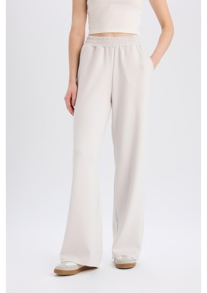 Wide Leg İnce Eşofman Altı Basic Düz Cepli Beli Lastikli Soft Touch Geniş Bol Paça E5818AX25SP fırsatları