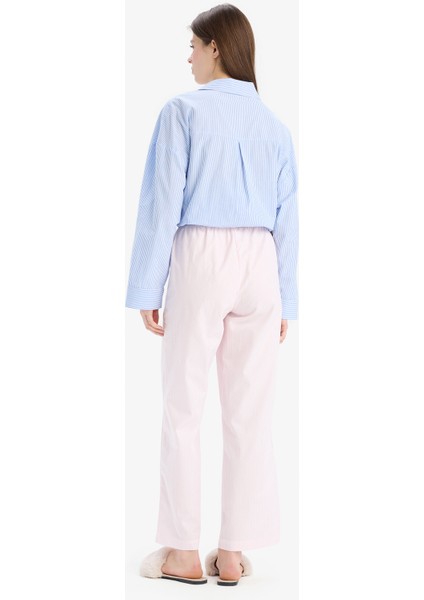 Uzun Boy Poplin Pijama Altı-Fall in Love E5769AX25SP