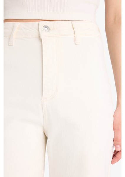 Culotte Yüksek Bel Paça Ucu Kesik Crop Jean Pantolon B5012AX25SM indirimleri