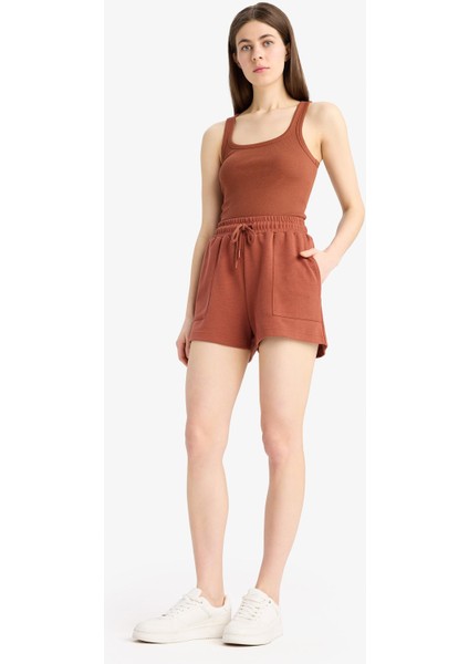 Regular Fit Beli Bağcıklı Cepli Şort D3327AX25SP fiyatları