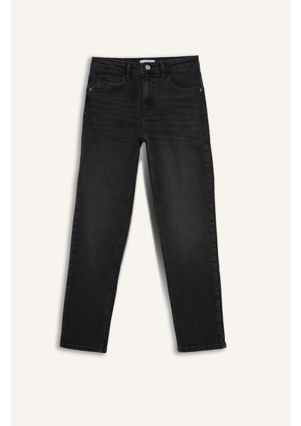 Lina Comfort Mom Normal Bel Düz Paça Jean Kar Yıkamalı Pantolon D7944AX25SP