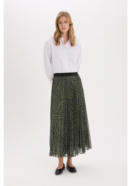 Pilise Desenli Şifon Maxi Etek fiyatları