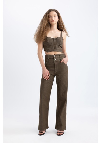 90's Wide Leg Yüksek Bel Geniş Bol Paça Uzun Jean Pantolon C4771AX24SP fiyatları