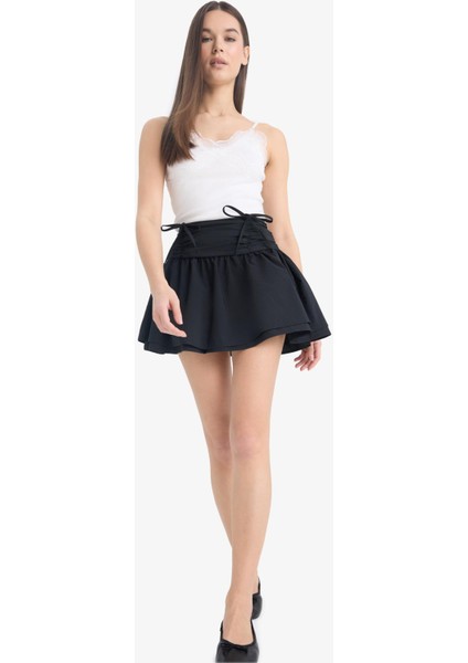 Coool A Kesim Normal Bel Penye Astar Poplin Mini Etek E7588AX25SP modelleri