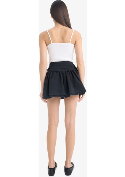 Coool A Kesim Normal Bel Penye Astar Poplin Mini Etek E7588AX25SP