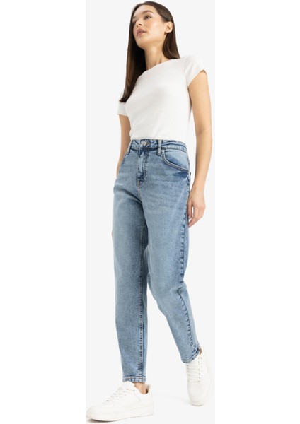 Lina Comfort Mom Normal Bel Düz Paça Jean Kar Yıkamalı Pantolon D8209AX25SP fiyatları