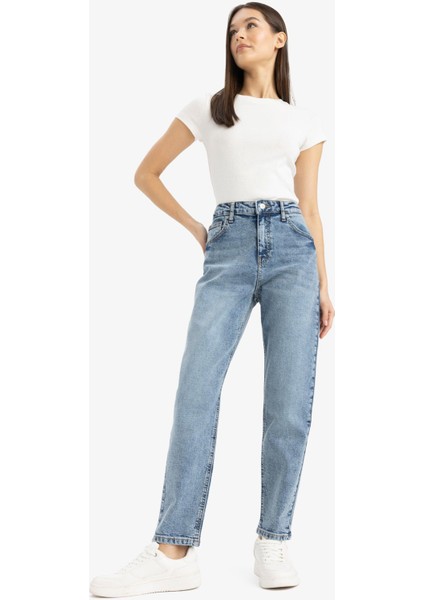 Lina Comfort Mom Normal Bel Düz Paça Jean Kar Yıkamalı Pantolon D8209AX25SP modelleri
