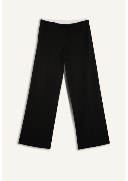 Wide Leg Kumaş Pantolon Normal Bel Geniş Cepli Pensli Bol Paça E2470AX24WN