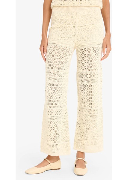 Wide Leg Geniş Paça Ajur Triko Pantolon F3777AX25SM indirimleri