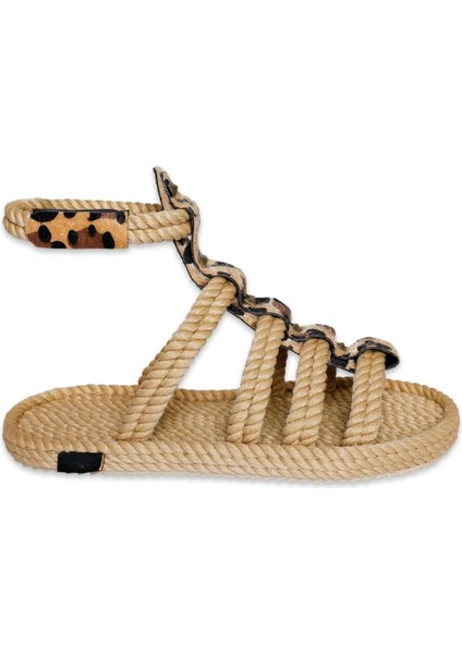Serengeti Kadın Bej Leopar Sandalet Srgleo-12 modelleri