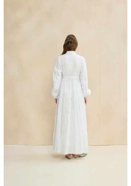 Kadın Brode Desenli Uzun Elbise modelleri