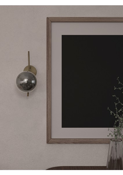 Lal Modern Cam Küre Duvar Apliği - Eskitme Metal Gövdeli Dekoratif Aydınlatma fiyatları