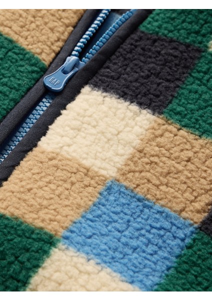 Erkek Bebek Lacivert Desenli Sherpa Ceket fiyatları