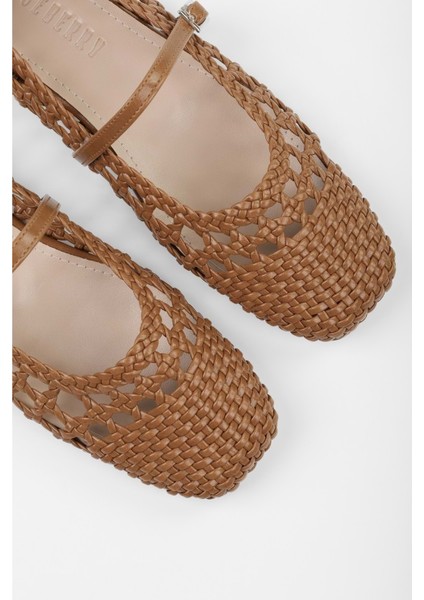 Kadın Miela Karamel Cilt Tokalı Örgü Babet fırsatları