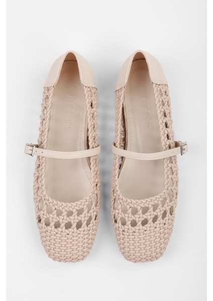 Kadın Miela Bej Cilt Tokalı Örgü Babet fiyatları