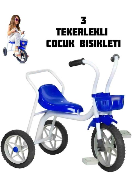 3 Tekerli Çocuk Bisikleti Unisex Metal Dayanıklı 40 kg Kapasiteli Eğlence Arabası