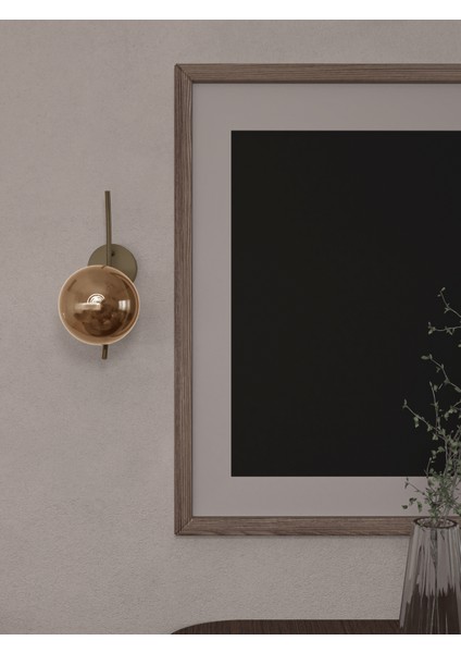 Lal Modern Bal Cam Küre Duvar Apliği - Eskitme Metal Gövdeli Dekoratif Aydınlatma fiyatları