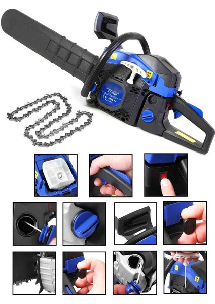 52CC 3,5hp Benzinli Zincirli Motorlu Ağaç Testere 50CM Palalı Hizar Makinesi modelleri