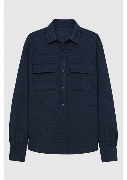 Erkek Cepli Lacivert Jean Gömlek fiyatları