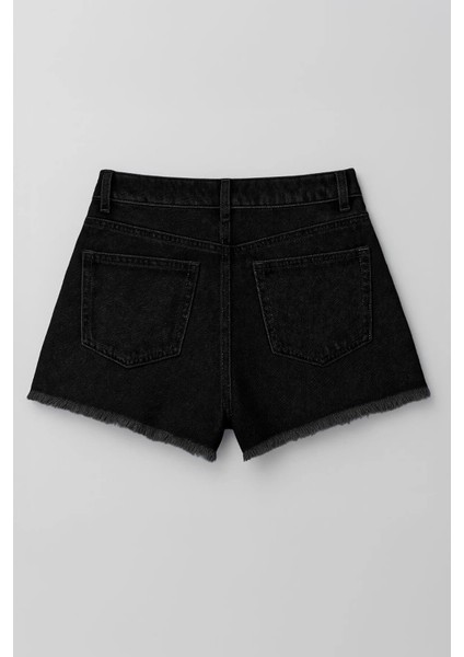 Kadın Yüksek Bel Kemerli Jean Şort Etek modelleri