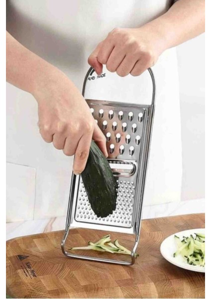 Paslanmaz Çelik Ergonomik 3 Farklı Bıçaklı Sabitlenebilen Pratik Rende