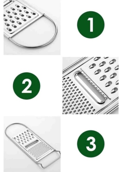 Paslanmaz Çelik Ergonomik 3 Farklı Bıçaklı Sabitlenebilen Pratik Rende fiyatları