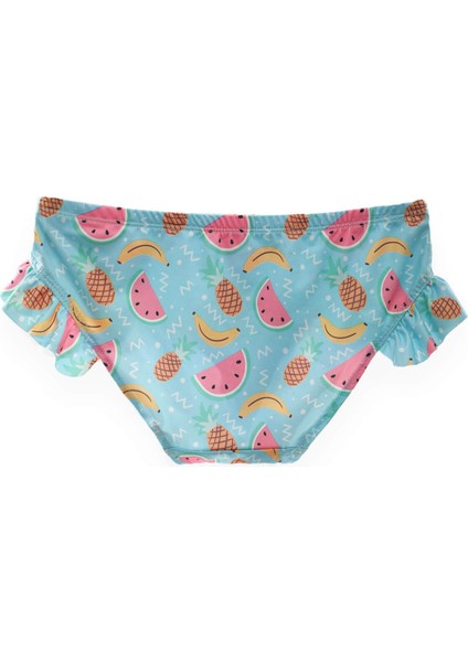 Kız Çocuk Tropikal Meyve Desenli Bikini Takım fırsatları