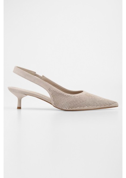 Kadın Vanie Ten Süet Lazer Delikli Stiletto modelleri