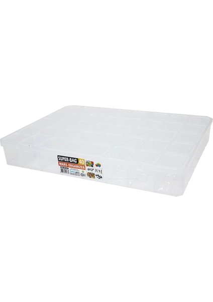 Mars 40 Bölmeli Şeffaf Organizer Box (5047)