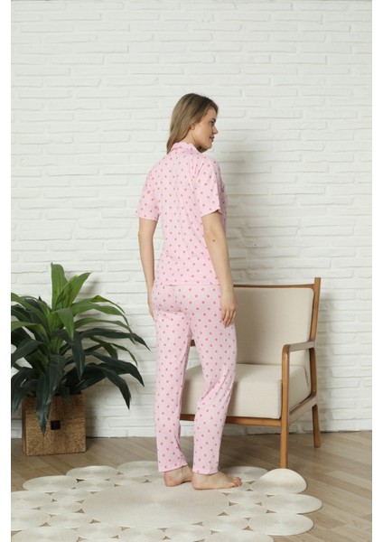 Bayan 5 Düğme Pijama Takımı modelleri