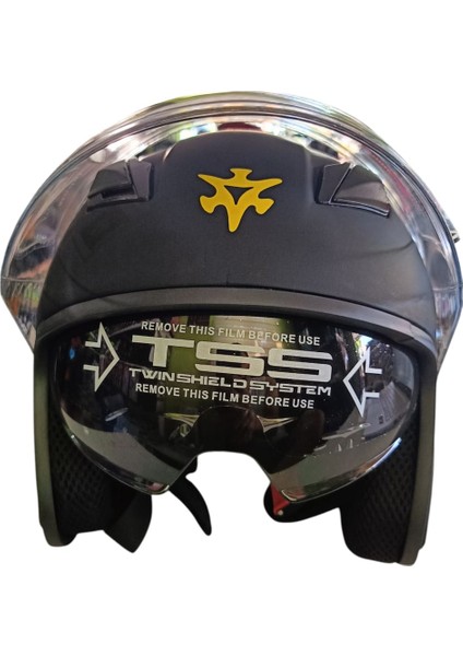 Güneş Vizörlü Açık Motosiklet Kaskı (Mat Siyah) indirimleri